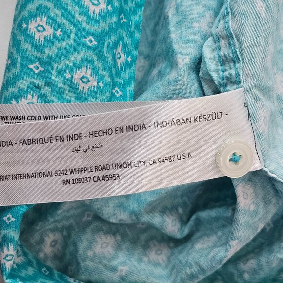 Ariat Women's Western Shirt Button Down Teal Real Long Sleeve Fitted XL Rodeo - Picture 13 of 15